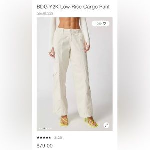 BDG Y2K Low-Rise Cream Cargo Pant